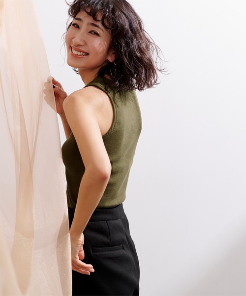 UR'S（ユアーズ）の「ｱﾒﾘｶﾝｽﾘｰﾌﾞﾀﾝｸﾄｯﾌﾟ（タンクトップ・レディース・ホワイト/ブラック/カーキ/オレンジ・S/M/L）」の21枚目の写真