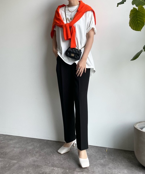 DouDou(ドゥドゥ)の「センタープレスソフトテーパードパンツ(その他パンツ・レディース・ブラック/グリーン/グレイッシュベージュ・38/36)」の19枚目の写真