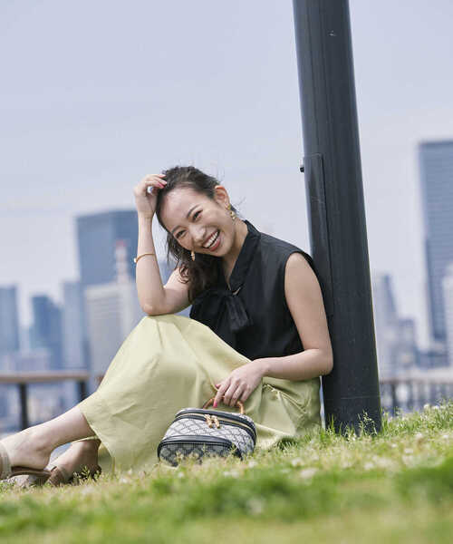 PROPORTION BODY DRESSING（プロポーションボディドレッシング）の「切替ギャザースカート / 1212120502（スカート・レディース・ブルー/ブラック系その他/イエロー系その他・SMALL/MEDIUM）」の15枚目の写真