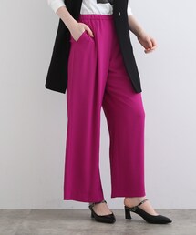 INDIVI | 【洗える/ウエストゴム/春カラー】タックワイドプルオンパンツ(その他パンツ)