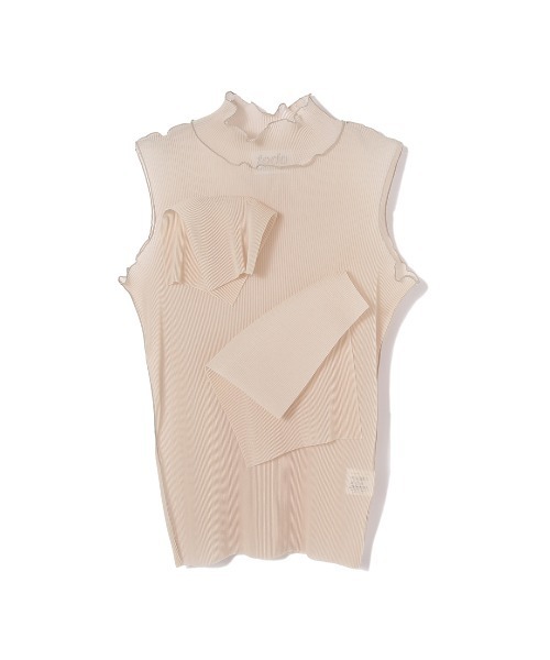 kotohayokozawa（コトハヨコザワ）の「kotohayokozawa NO SLEEVE TOP HIGH NECK TD22S-P02（タンクトップ・レディース・ホワイト/ブルー/ブラック/ベージュ・FREE）」の3枚目の写真