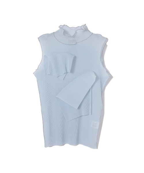 kotohayokozawa（コトハヨコザワ）の「kotohayokozawa NO SLEEVE TOP HIGH NECK TD22S-P02（タンクトップ・レディース・ホワイト/ブルー/ブラック/ベージュ・FREE）」の4枚目の写真