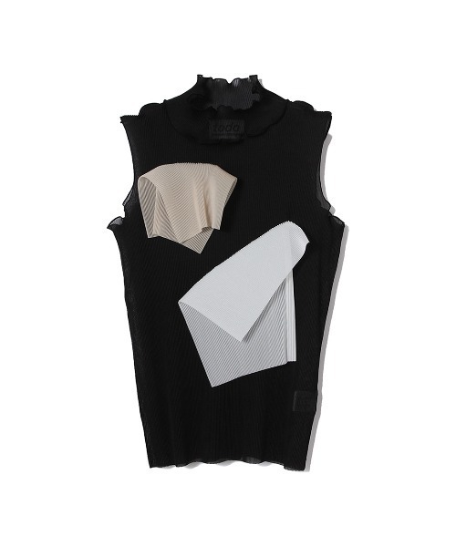 kotohayokozawa（コトハヨコザワ）の「kotohayokozawa NO SLEEVE TOP HIGH NECK TD22S-P02（タンクトップ・レディース・ホワイト/ブルー/ブラック/ベージュ・FREE）」の2枚目の写真