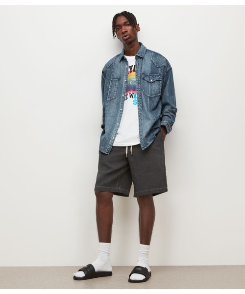 ALLSAINTS（オールセインツ）の「LATE DENIM PATCHWORK SHIRT | LATE デニム パッチワーク シャツ（シャツ/ブラウス・メンズ・インディゴブルー・S/XS/M）」の3枚目の写真