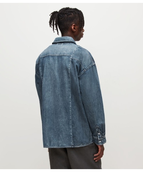 ALLSAINTS（オールセインツ）の「LATE DENIM PATCHWORK SHIRT | LATE デニム パッチワーク シャツ（シャツ/ブラウス・メンズ・インディゴブルー・S/XS/M）」の5枚目の写真