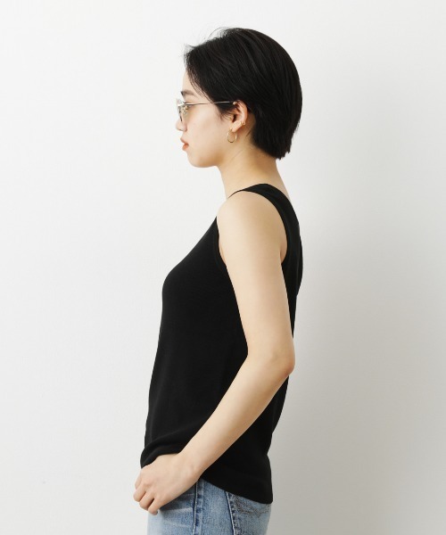 RODEO CROWNS WIDE BOWL（ロデオクラウンズワイドボウル）の「ニットノースリーブトップス（タンクトップ・レディース・ブラウン/ブラック/アイボリー・FREE）」の13枚目の写真