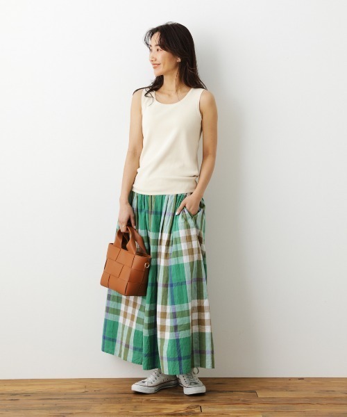 RODEO CROWNS WIDE BOWL（ロデオクラウンズワイドボウル）の「ニットノースリーブトップス（タンクトップ・レディース・ブラウン/ブラック/アイボリー・FREE）」の16枚目の写真