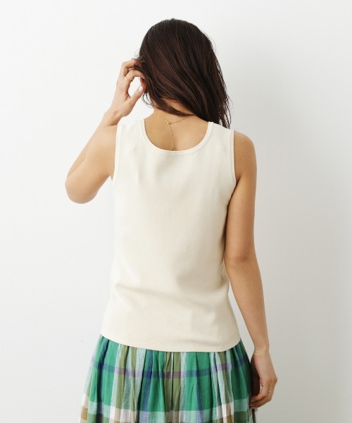 RODEO CROWNS WIDE BOWL（ロデオクラウンズワイドボウル）の「ニットノースリーブトップス（タンクトップ・レディース・ブラウン/ブラック/アイボリー・FREE）」の12枚目の写真
