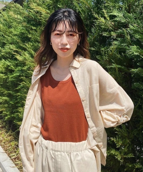 RODEO CROWNS WIDE BOWL（ロデオクラウンズワイドボウル）の「ニットノースリーブトップス（タンクトップ・レディース・ブラウン/ブラック/アイボリー・FREE）」の17枚目の写真