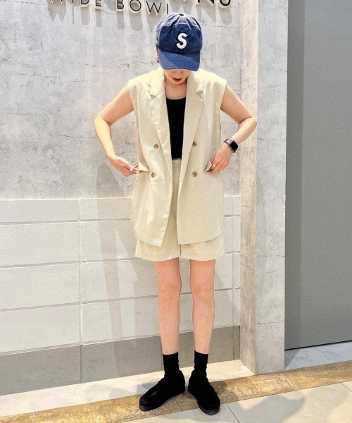 RODEO CROWNS WIDE BOWL（ロデオクラウンズワイドボウル）の「ニットノースリーブトップス（タンクトップ・レディース・ブラウン/ブラック/アイボリー・FREE）」の21枚目の写真