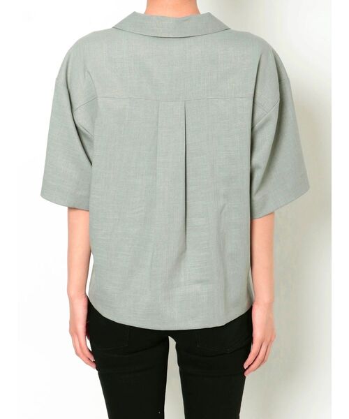 MURUA（ムルーア）の「リラックスリネンライクシャツ【セットアップ着用可能】（シャツ/ブラウス・レディース・ベージュ/ブラウン/ブルー・FREE）」の11枚目の写真