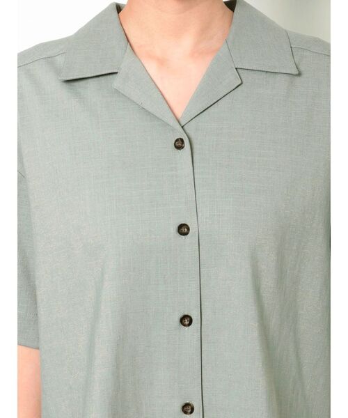 MURUA（ムルーア）の「リラックスリネンライクシャツ【セットアップ着用可能】（シャツ/ブラウス・レディース・ベージュ/ブラウン/ブルー・FREE）」の10枚目の写真