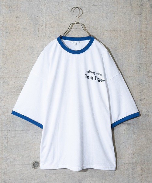 JOHN'S CLOSET（ジョンズクローゼット）の「【13】タイガープリントリンガーTシャツ（Tシャツ/カットソー・メンズ・ブルー/ブラック/レッド/グリーン・LARGE/MEDIUM）」の4枚目の写真