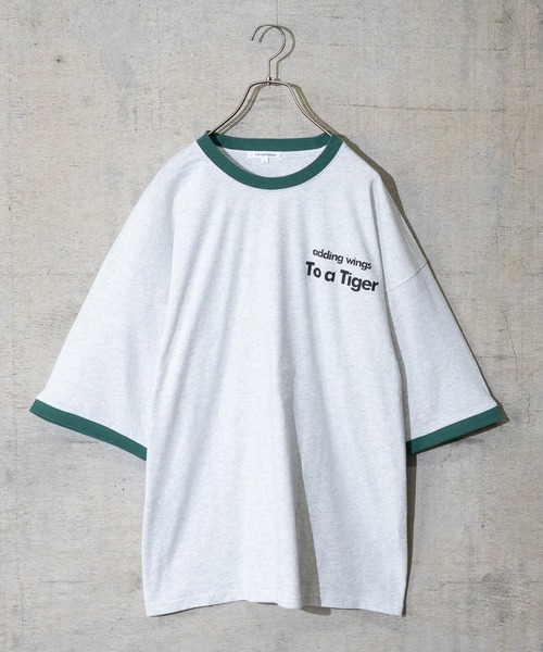 JOHN'S CLOSET（ジョンズクローゼット）の「【13】タイガープリントリンガーTシャツ（Tシャツ/カットソー・メンズ・ブルー/ブラック/レッド/グリーン・LARGE/MEDIUM）」の3枚目の写真