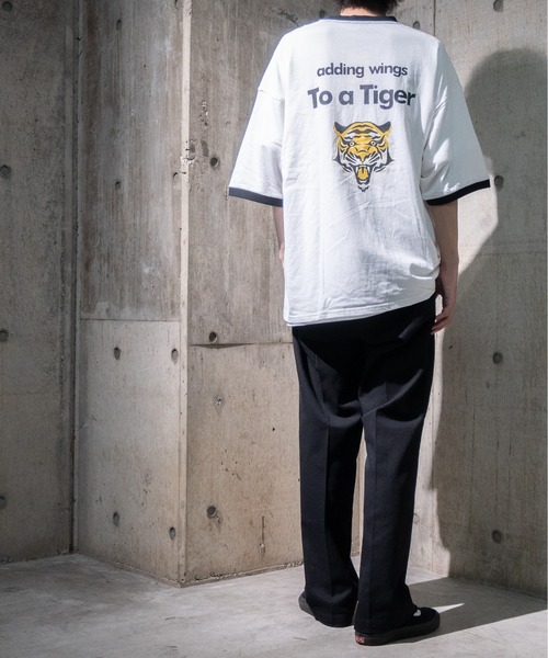 JOHN'S CLOSET（ジョンズクローゼット）の「【13】タイガープリントリンガーTシャツ（Tシャツ/カットソー・メンズ・ブルー/ブラック/レッド/グリーン・LARGE/MEDIUM）」の7枚目の写真