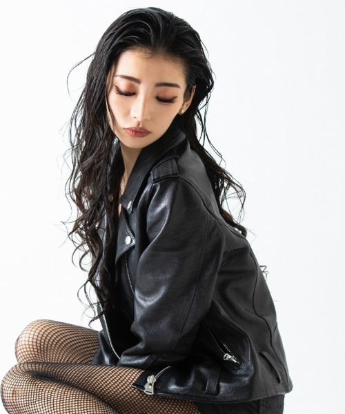 BACKLASH（バックラッシュ）の「Ballet by BACKLASH/バレエ バイ バックラッシュ/Italian carf Riders（ライダースジャケット・レディース・ブラック・SMALL/MEDIUM）」の2枚目の写真