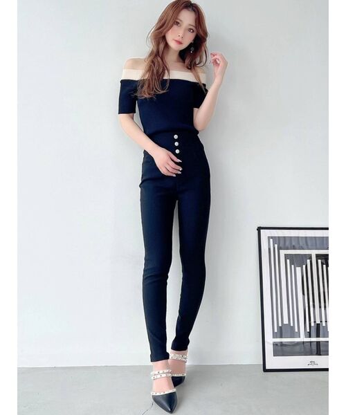 RESEXXY（リゼクシー）の「シャーリングスキニーパンツ（その他パンツ・レディース・ブラック/マスタード/ブラウン・FREE）」の14枚目の写真