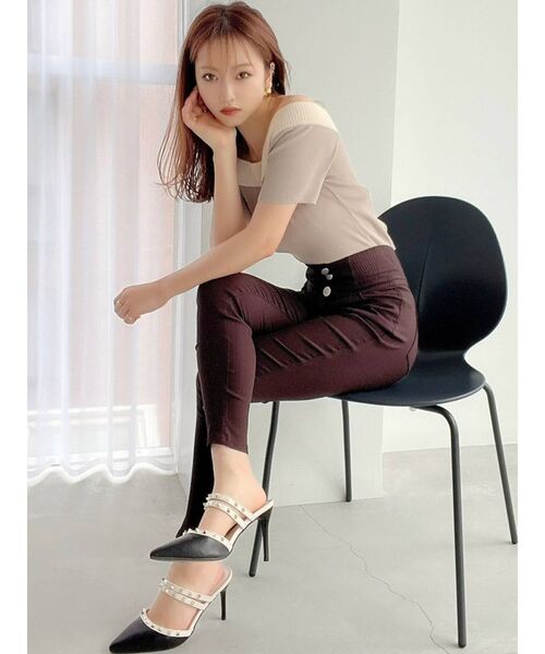 RESEXXY（リゼクシー）の「シャーリングスキニーパンツ（その他パンツ・レディース・ブラック/マスタード/ブラウン・FREE）」の11枚目の写真