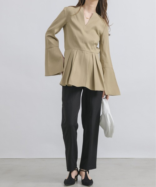 NEUNA（ヌナ）の「【セットアップ対応】【脚長細見え】ハイウエストテーパードスラックスパンツ（スラックス・レディース・アイボリー/ブラック/ブラウン・MEDIUM/LARGE/SMALL）」の20枚目の写真