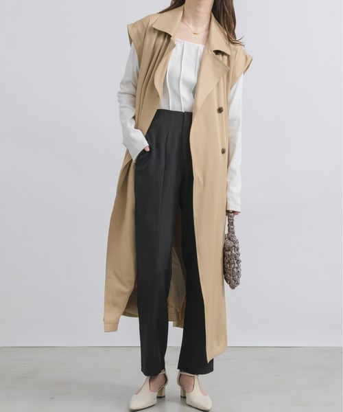 NEUNA（ヌナ）の「【セットアップ対応】【脚長細見え】ハイウエストテーパードスラックスパンツ（スラックス・レディース・アイボリー/ブラック/ブラウン・MEDIUM/LARGE/SMALL）」の21枚目の写真