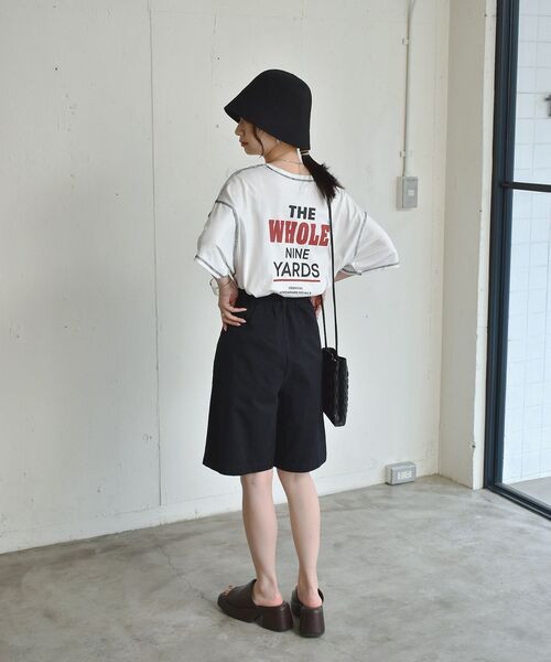 RETRO GIRL（レトロガール）の「配色ステッチBIGTee（Tシャツ/カットソー・レディース・ライトグリーン/ホワイト/ダークグレー・FREE）」の6枚目の写真