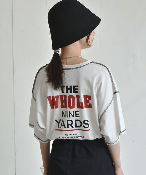 RETRO GIRL（レトロガール）の「配色ステッチBIGTee（Tシャツ/カットソー・レディース・ライトグリーン/ホワイト/ダークグレー・FREE）」の13枚目の写真