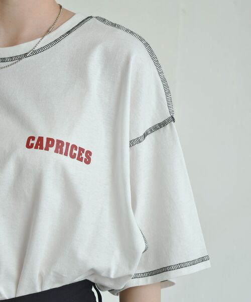 RETRO GIRL（レトロガール）の「配色ステッチBIGTee（Tシャツ/カットソー・レディース・ライトグリーン/ホワイト/ダークグレー・FREE）」の15枚目の写真