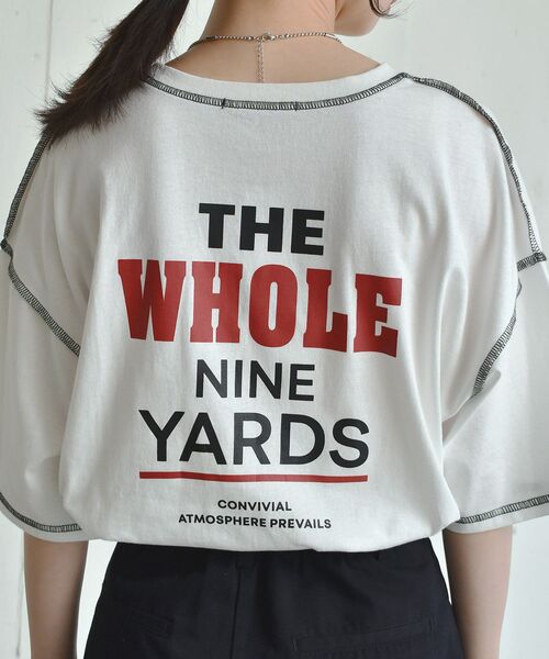 RETRO GIRL（レトロガール）の「配色ステッチBIGTee（Tシャツ/カットソー・レディース・ライトグリーン/ホワイト/ダークグレー・FREE）」の17枚目の写真