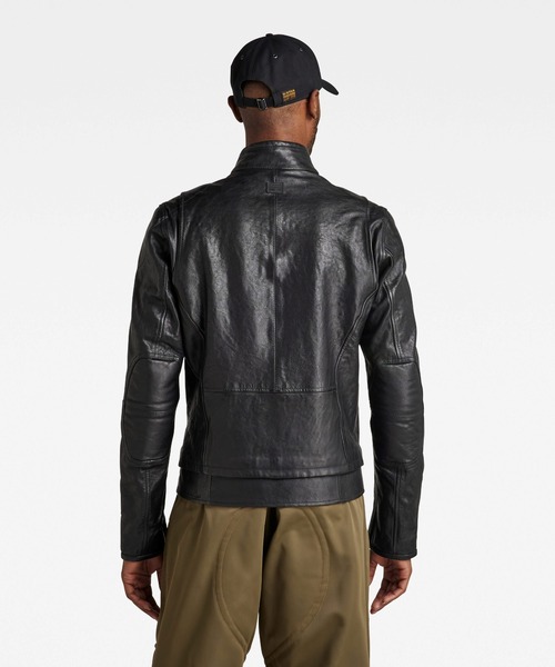 G-STAR（ジースター）の「RIDER LEATHER JACKET/ライダース（ライダースジャケット・メンズ・ダークブラック・SMALL/MEDIUM/LARGE/X-SMALL）」の6枚目の写真