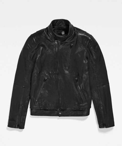 G-STAR（ジースター）の「RIDER LEATHER JACKET/ライダース（ライダースジャケット・メンズ・ダークブラック・SMALL/MEDIUM/LARGE/X-SMALL）」の9枚目の写真