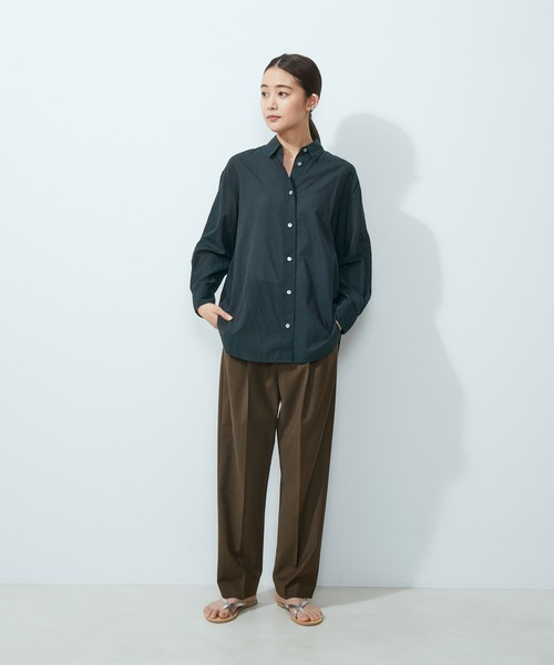 SALON adam et rope'（サロン アダム エ ロペ）の「【サステナブル】【洗える・防シワ・消臭】GREEN WOOL イージースラックス（スラックス・レディース・ブラウン/ブラック/ライトグレー・S/M）」の11枚目の写真