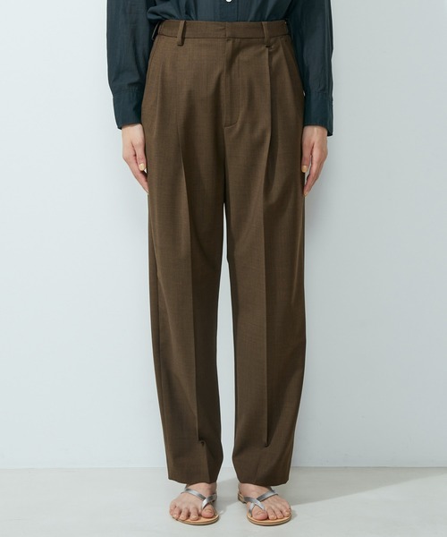 SALON adam et rope'（サロン アダム エ ロペ）の「【サステナブル】【洗える・防シワ・消臭】GREEN WOOL イージースラックス（スラックス・レディース・ブラウン/ブラック/ライトグレー・S/M）」の13枚目の写真