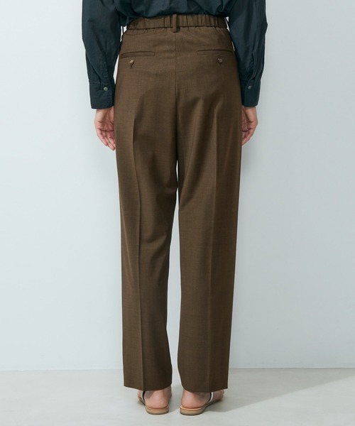 SALON adam et rope'（サロン アダム エ ロペ）の「【サステナブル】【洗える・防シワ・消臭】GREEN WOOL イージースラックス（スラックス・レディース・ブラウン/ブラック/ライトグレー・S/M）」の9枚目の写真
