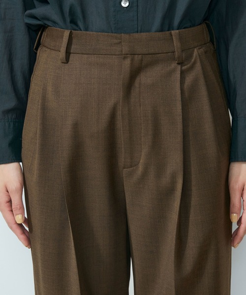 SALON adam et rope'（サロン アダム エ ロペ）の「【サステナブル】【洗える・防シワ・消臭】GREEN WOOL イージースラックス（スラックス・レディース・ブラウン/ブラック/ライトグレー・S/M）」の10枚目の写真