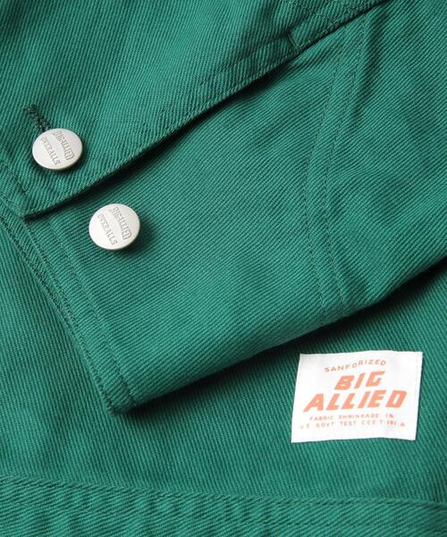 coen（コーエン）の「BIG ALLIED別注ショートカバーオール（セットアップ対応）（カバーオール・レディース・ダークブラウン/ダークグリーン・M/L）」の6枚目の写真