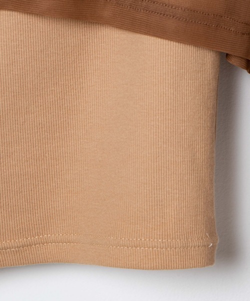 WEGO（ウィゴー）の「WEGO/スーパーショートメッシュセットT（Tシャツ/カットソー・レディース・ブラウン/ブラック・FREE）」の17枚目の写真