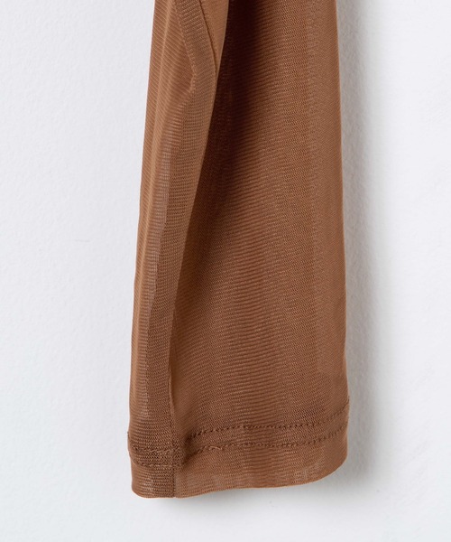 WEGO（ウィゴー）の「WEGO/スーパーショートメッシュセットT（Tシャツ/カットソー・レディース・ブラウン/ブラック・FREE）」の18枚目の写真