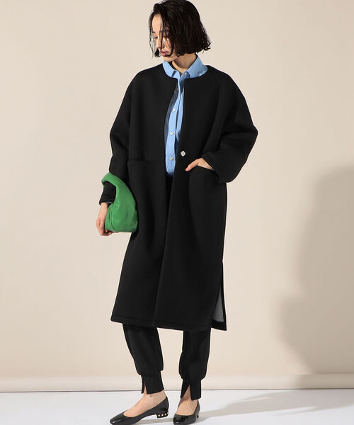 NOLLEY’S ノーリーズ　ウールコート完売品 セール】◇【WEB限定】ダンボールノーカラーコート（ノーカラー