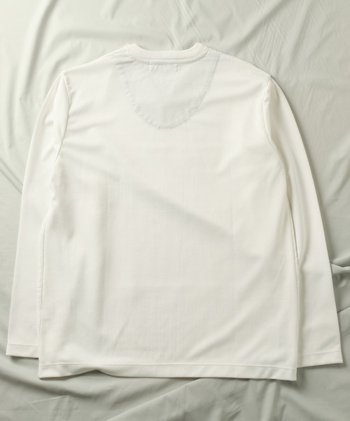 UNION STATION（ユニオンステーション）の「【EFFORTLESS】シルケットスムース×ジャガードニット切り替えVネックロンTEE（Tシャツ/カットソー・メンズ・ブラック/ネイビー/オフホワイト・LL/M/L）」の22枚目の写真