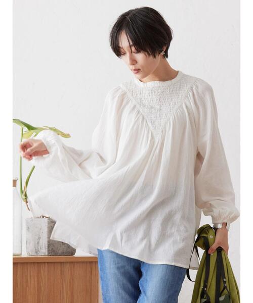 AMERICAN HOLIC（アメリカンホリック）の「楊柳ドビー刺繍ブラウス（シャツ/ブラウス・レディース・ブラック/オフホワイト・FREE）」の16枚目の写真