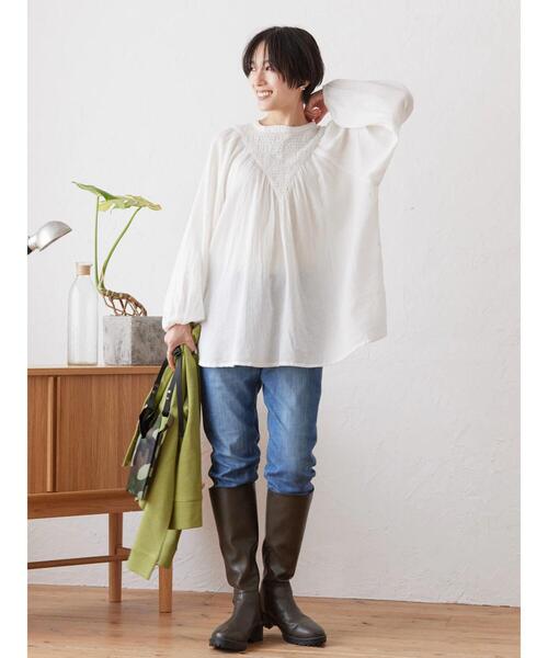 AMERICAN HOLIC（アメリカンホリック）の「楊柳ドビー刺繍ブラウス（シャツ/ブラウス・レディース・ブラック/オフホワイト・FREE）」の20枚目の写真