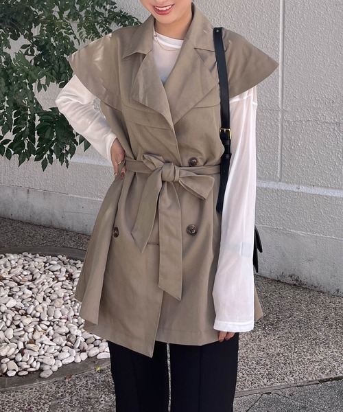 KOBE LETTUCE（コウベレタス）の「シアーカットソートップス（Tシャツ/カットソー・レディース・オフホワイト/ブラック/ベージュ・FREE）」の6枚目の写真