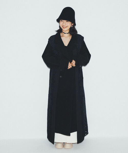 Ray BEAMS（レイビームス）の「Ray BEAMS / フロント レース ノースリーブ ワンピース（ワンピース・レディース・ブラック/ベージュ・0/1）」の6枚目の写真