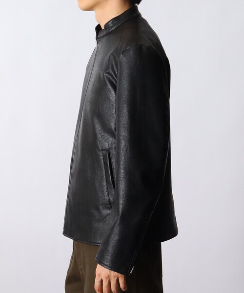 THE SHOP TK （ザ ショップ ティーケー ）の「◆フェイクレザーシングルライダース（ブルゾン・メンズ・ブラック/ダークブラウン・02/04/03/01/05）」の5枚目の写真
