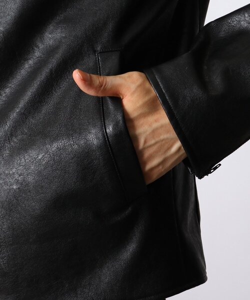 THE SHOP TK （ザ ショップ ティーケー ）の「◆フェイクレザーシングルライダース（ブルゾン・メンズ・ブラック/ダークブラウン・02/04/03/01/05）」の10枚目の写真