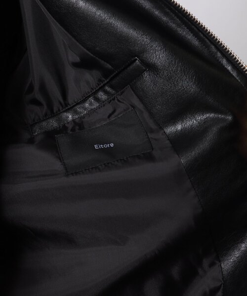 THE SHOP TK （ザ ショップ ティーケー ）の「◆フェイクレザーシングルライダース（ブルゾン・メンズ・ブラック/ダークブラウン・02/04/03/01/05）」の12枚目の写真