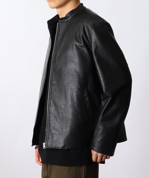 THE SHOP TK （ザ ショップ ティーケー ）の「◆フェイクレザーシングルライダース（ブルゾン・メンズ・ブラック/ダークブラウン・02/04/03/01/05）」の15枚目の写真