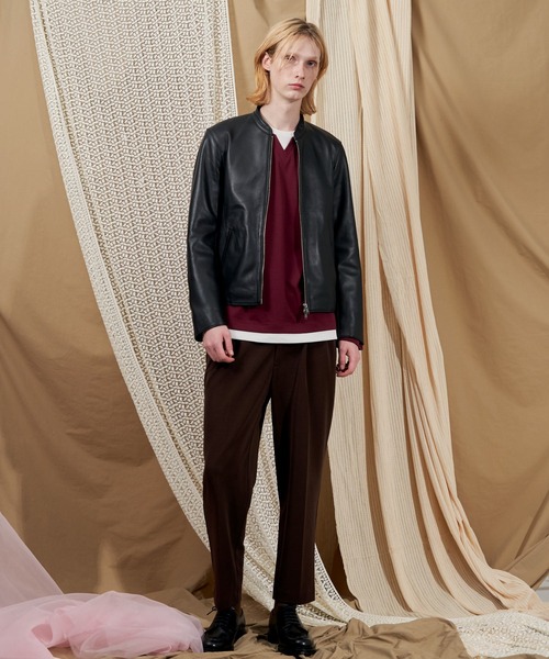 THE SHOP TK （ザ ショップ ティーケー ）の「◆フェイクレザーシングルライダース（ブルゾン・メンズ・ブラック/ダークブラウン・02/04/03/01/05）」の19枚目の写真