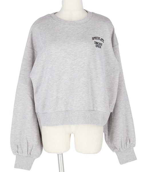 coca（coca）（コカ）の「ワンポイント刺繍裏毛スウェット（スウェット・レディース・ブラック/ライトグレー・M/L）」の14枚目の写真