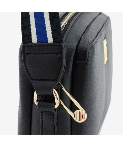 【新品】トミーヒルフィガー ミニショルダーバック モノグラムロゴ ブラック トミー ヒルフィガー TOMMY HILFIGER モノグラムミニショルダー